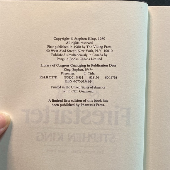HARDCOVER Firestarter by: Stephen King - Picture 5 of 8